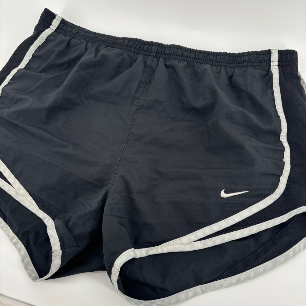 Nike Tempo Running Shorts Womens XS Black White Dri-FIT 718453-010 Workout